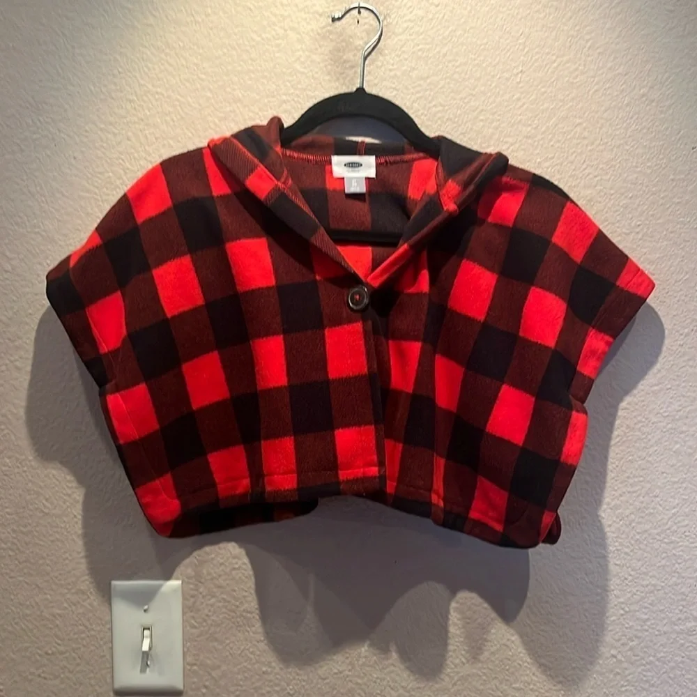 Old Navy Girl’s Buffalo Plaid Cape Poncho Size 2T